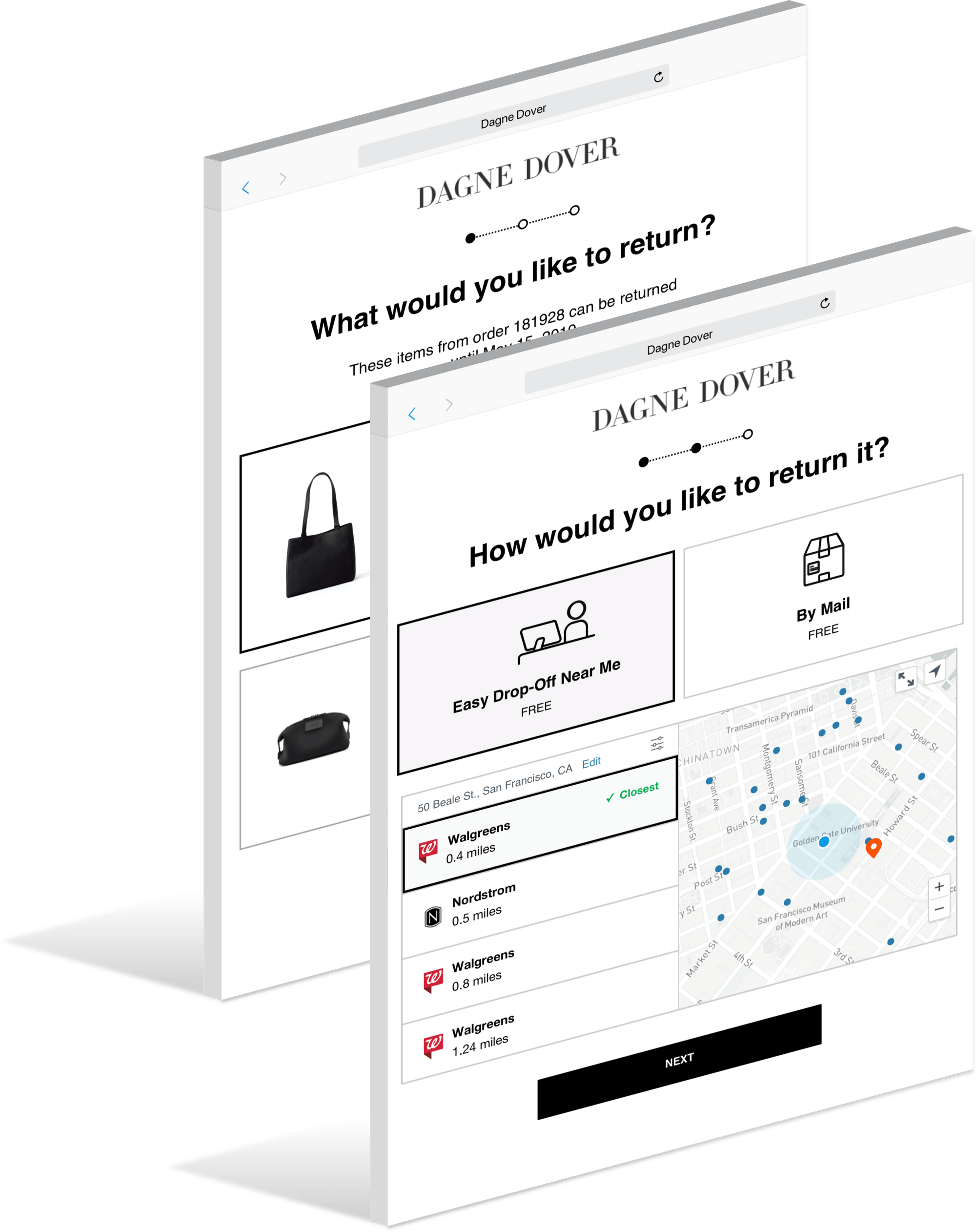Easy Receiving and Drop off Locations Narvar Concierge